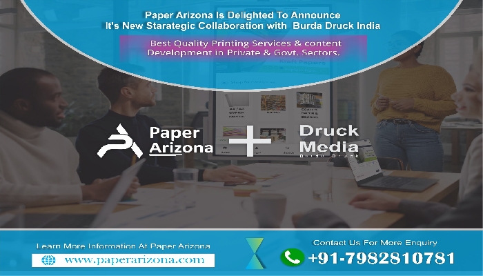 Paper Arizona is delighted to announce it's New Starategic Collaboration with  DRUCK MEDIA ( Formerly Known as Burda Druck India Pvt. Ltd.) aiming to provide Best Quality Printing Services & content Development in Private & Govt. Sectors.